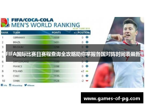FIFA国际比赛日赛程查询全攻略助你掌握各国对阵时间表最新 FIFA国际比赛日赛程查询全攻略助你掌握各国对阵时间表最新
